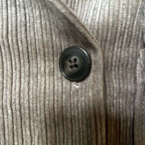 NWOT Vintage Taupe Brown Corduroy Suede Collared Fall Shaket Jacket Coat - Picture 10 of 11